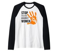 Stop Violence Against - Camiseta para Mujer Camiseta Manga Raglan