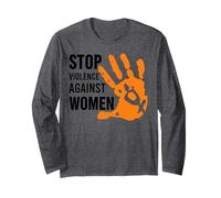 Stop Violence Against - Camiseta para Mujer Manga Larga