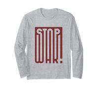Stop War Activistas Pacifismo Paz En Lugar De Guerra Manga Larga
