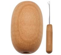 Stopfei - Herramienta de Madera para Rellenar Huevos Tacos + Seta + máquina de Relleno | Juego de Costura con Aguja para prensar, de Relleno, Mini máquina de Tejer, práctico Juego de Tapones de