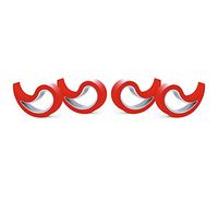 Stoppy, Stoppi, Tope de ventana, Tope para ventana, Tope para Puertas, Tope de Puertas, Juego de 4 Asequible en 14 Colores (Rojo)