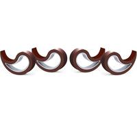 Stoppy, Stoppi, Tope de ventana, Tope para ventana, Tope para Puertas, Tope de Puertas, Juego de 4 Asequible en 14 Colores (Chocolate)