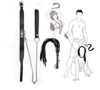 stoqucel Leather adjustable men's and women's necklace collar