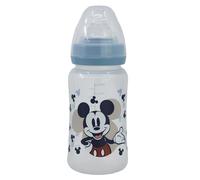 BIBERON CUELLO ANCHO 240 ML TETINA SILICONA 3 POSICIONES MICKEY MOUSE FULL OF SMILES