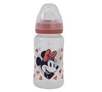BIBERON CUELLO ANCHO 240 ML TETINA SILICONA 3 POSICIONES MINNIE MOUSE HEART FULL