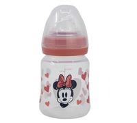 Stor Biberón cuello ancho 150 ml Tetina silicona 3 posiciones Minnie Mouse Heart Full
