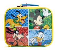 Stor Bolsa Isotérmica Porta Merienda Mickey Mouse con Asa y Cremallera - Bolsa Almuerzo Infantil Aislante Térmica para Niños y Niñas - Material Textil Resistente