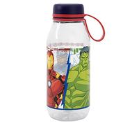 Botella de agua infantil de Ecozen de 460 ml con tapón con colgador de Los Vengadores - Marvel