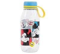 Botella de agua infantil de Ecozen de 460 ml con tapón con colgador de Mickey Mouse