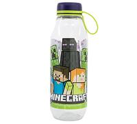 Botella de agua infantil de Ecozen de 650 ml con tapón con colgador de Minecraft