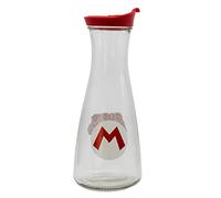 Stor Botella de agua de cristal de 1 litro - jarra con tapa de Super Mario
