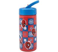 Stor botella de agua deportiva con pajita y asa incorporada de 410 ml
