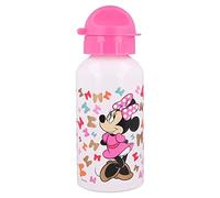Stor Botella de agua infantil de aluminio de 500 ml con gráficos de Disney Minnie, con tapón de seguridad, boquilla resellable, lavable y reutilizable.