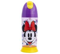Stor Botella de Agua Infantil Minnie Mouse 280ml con Pajita de Silicona - Plastico Reutilizable sin BPA para Niños y Niñas