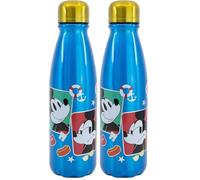 Stor Botella de agua reutilizable de aluminio infantil de 600 ml de Mickey Mouse (Paquete de 2)