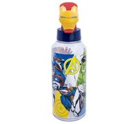 Stor Botella de Agua Reutilizable Vengadores 560ml Tritan con Figurita 3D en Tapón - Botella Infantil Libre de BPA para Niños y Niñas