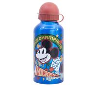Stor Botella de Aluminio Infantil Mickey Mouse 400ml - Cantimplora Reutilizable con Boquilla y Tapón de Seguridad para Niños - Ligera y Resistente