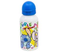 Stor Botella de Aluminio Infantil Stitch 400ml - Cantimplora con Boquilla de Seguridad y Tapa Antigoteo para Niños - Reutilizable y Resistente