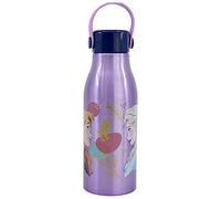 Stor Botella de aluminio original de Disney Frozen para niños, 760 ml, duradera, con asa de silicona y tapa con gancho.