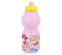 Stor Botella de plástico original Disney Princess de 400 ml para niños, sin BPA, con forma ergonómica, tapón antigoteo y banda antideslizante