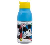 Botella de agua infantil doble apertura con pajita de 420 ml de Mickey Mouse