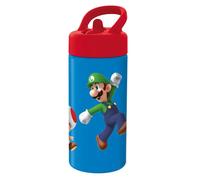 STOR BOTELLA INFANTIL CON PAJITA ASA 410ML SUPER MARIO BOTELLAS 6x7x17 Cms.