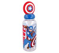 Stor Captain America Collage 3D Figurita Botella, 560 ml Capacidad