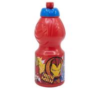 Stor Botella Infantil Reutilizable Vengadores 400ml de Plástico con Tapón Antigoteo y Banda Antideslizante para Niños sin BPA