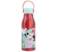 Stor Botella original de aluminio Disney Minnie para niños de 760 ml con tapón con asa de silicona y tapa con gancho.