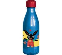 Stor Botella original de Bing en plástico reutilizable para niños con 560 ml sin BPA y con tapón de rosca contra derrames y salpicaduras.