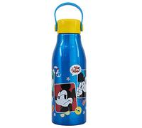 Stor S.L. Botella de agua infantil de aluminio Mickey Fun-Tastic 760 ml con asa en el tapón