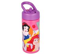 Botella de agua deportiva con pajita y asa incorporada de 410 ml de Princesas Disney