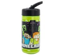 Stor Botella de agua deportiva Playground PP 410 ml con pajita y asa incorporada Minecraft