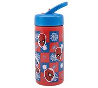 Botella de agua deportiva con pajita y asa incorporada de 410 ml de Spider-man