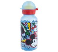 Botella de agua reutilizable infantil de plástico con tapa y capacidad de 370 ml de Mickey