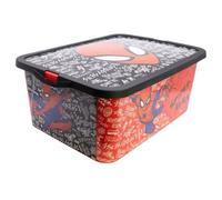 STOR Caja de Almacenaje Infantil Spider-Man con Tapa Click 13 Litros - Organizador Juguetes Plastico Resistente para Habitación Niños