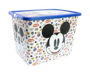 Stor Caja de Almacenaje Mickey Mouse con Cierre Click 23 Litros - Organizador Infantil de Plástico Resistente para Juguetes y Habitación