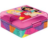 Caja para Sándwiches Y Compartimentos, Modelo Princesas Cuadradas, Multicolor