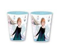 Stor Frozen Vasos Infantiles Set de 2 - 260 ml, plástico sin BPA y reutilizable - Vasos para niños con Anna y Elsa - Beber ligero y resistente para casa, escuela infantil y viajes Kids Micro