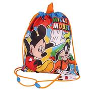 Mochila porta merienda para niños y niñas - bolsa de cuerdas para merienda infantil - bolsa saco para el almuerzo de Mickey Mouse