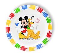 Stor Mickey Mouse - Plato infantil antideslizante de plástico BPA-free y reutilizable - Colorido de 22 cm para desayuno, snacks & comidas ligeras