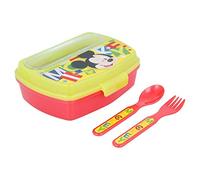 Stor Mickey Mouse - Sandwichera con Cubiertos, Multicolor, 16 x 13 cm