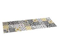STOR PLANET Alfombra vinílica Acolchada Croma Patch Gris en Color Gris y Ambar 60 x 200 cm