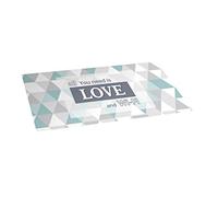 Stor Planet Alfombra vinílica Estampada Frases, Alfombra Texto Divertido, PVC reciclable, Antideslizante, Love, 50 x 110 x 0,35 cm