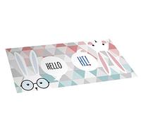 Stor Planet Alfombra vínílica Estampada Frases, Alfombra Vinilo Infantil, Estampado Hello, 50 x 110 x 0,35 cm