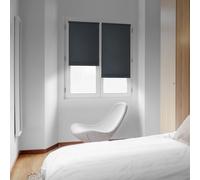 STOR PLANET | Estor Enrollable sin Taladrar Opaco, Estor Ajustable a Ventana, Estores Opacos de Fácil Instalación en Ventanas Oscilobatientes, Pared y Techo | Gris 60x180cm