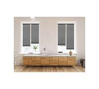 STOR PLANET | Estor Enrollable sin Taladrar Traslúcido, Estor Ajustable a Ventana, Estores Traslúcidos de Fácil Instalación en Ventanas Oscilobatientes, Pared y Techo | Gris 75x180cm