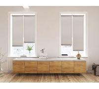 STOR PLANET | Estor Enrollable sin Taladrar Traslúcido, Estor Ajustable a Ventana, Estores Traslúcidos de Fácil Instalación en Ventanas Oscilobatientes, Pared y Techo | Piedra 45x180cm