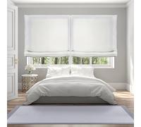 STOR PLANET | Estores Plegables Sin Varillas Translúcidos, Estores Paqueto de Tela Blancos, Estor Plegable de Pared para Ventanas de Dormitorio, Salón, Cocina, 120x175cm