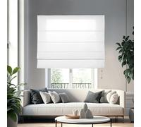 STOR PLANET | Estores Plegables Translúcidos Blancos Para Ventanas y Puertas de Dormitorio, Salón, Cocina | Tela Plegable Crudo, 90x250cm